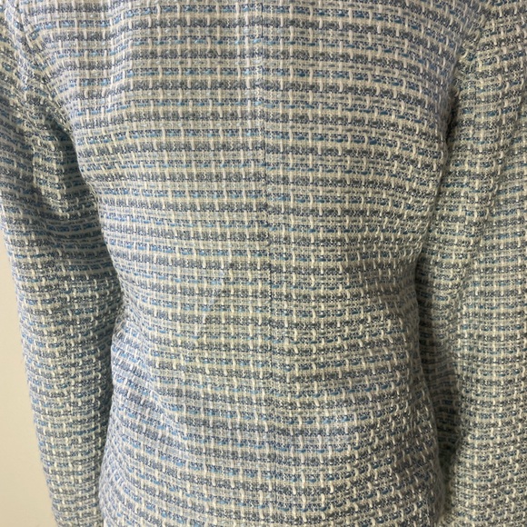 Women’s Jacket, Together, Size: 4, Color: Off-white/various blues, Front-Pockets - Picture 14 of 14